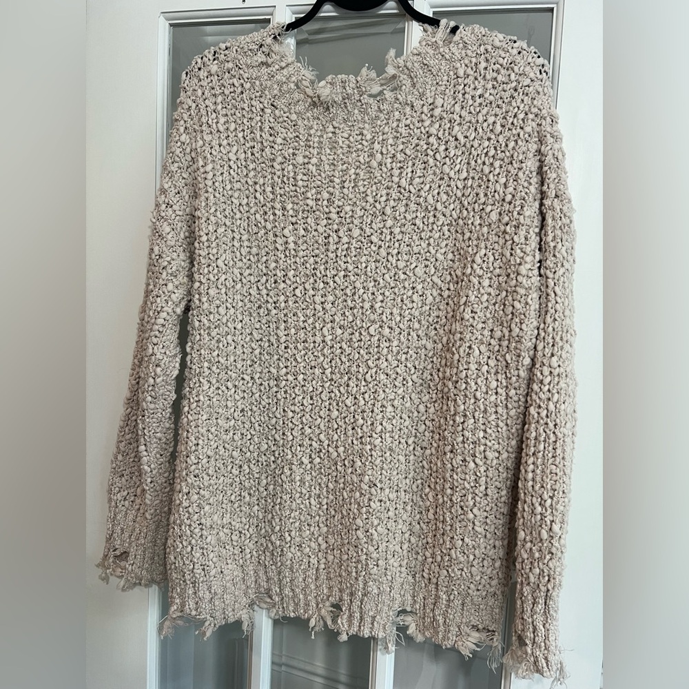 Distressed Beige Sweater! - Picture 7 of 8